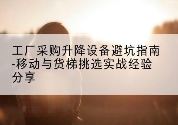 丹寨移动式升降机怎么选-工厂采购升降设备避坑指南-移动与货梯挑选实战经验分享
