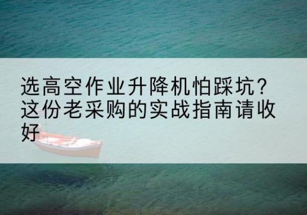 丹寨高空作业升降机厂家推荐-选高空作业升降机怕踩坑？这份老采购的实战指南请收好
